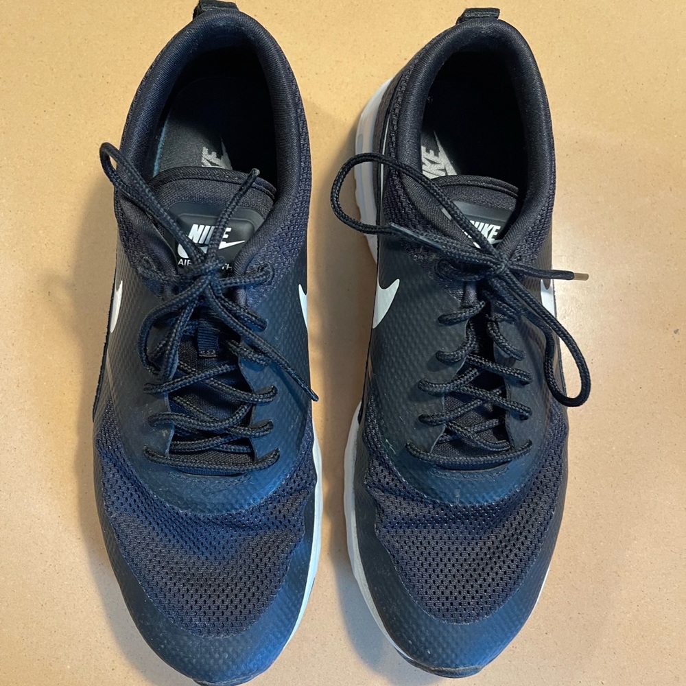 Nike Black and White Athletic Shoes with Mesh Upper
